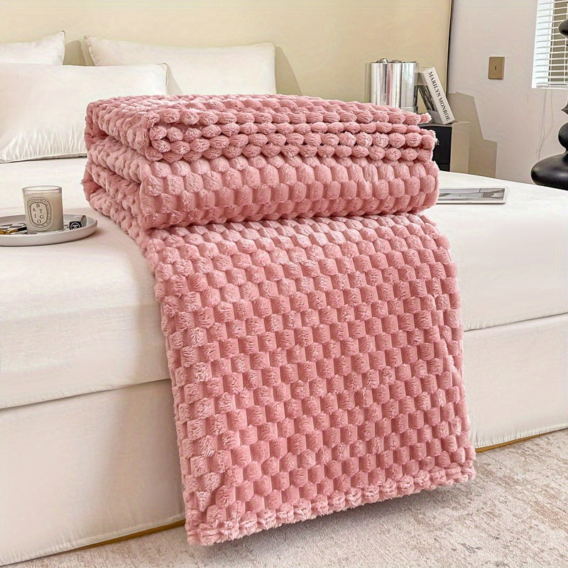 Cozy 3D Fleece Throw Blanket for Couch or Bed Large Plush Sherpa Warm