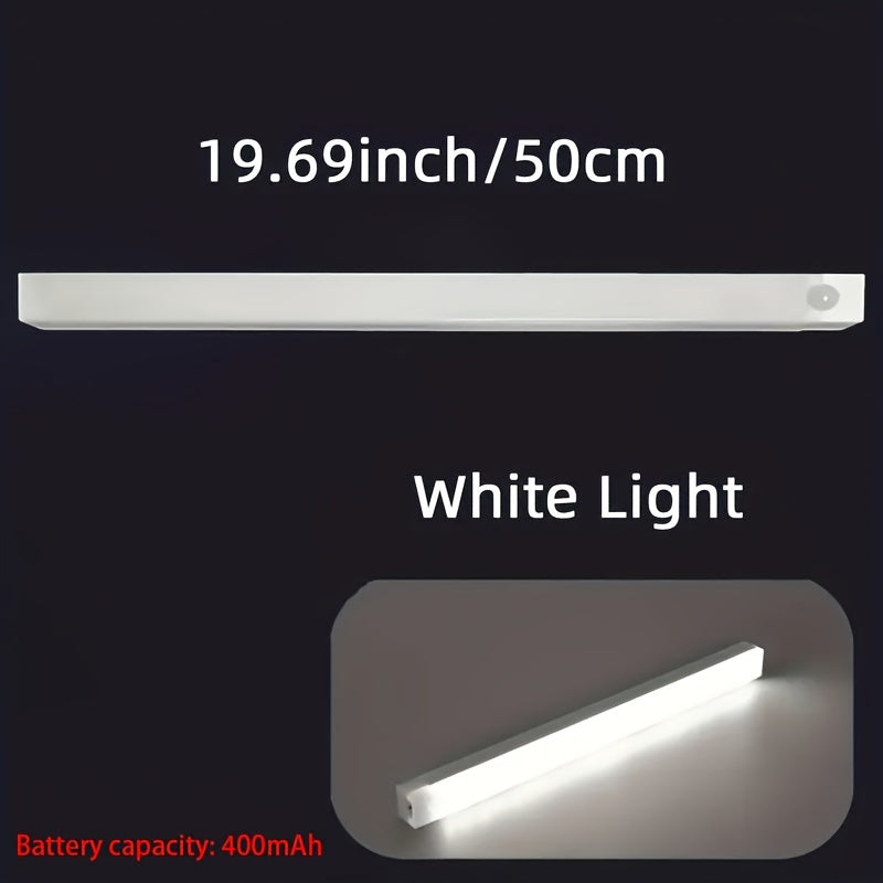 Magnetic Motion Sensor LED Light for Cabinets and RVs USB Rechargeable Adjustable Range White Warm Light
