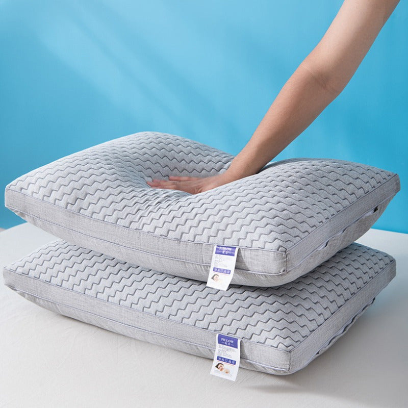 Set of 2 Breathable Knitted Neck Pillows for Sleep and Neck Support