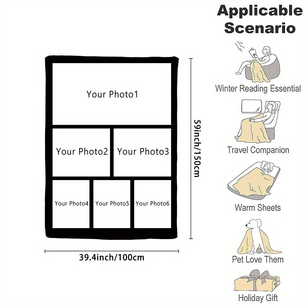 Custom Photo Blanket Soft Flannel Throw Personalized Gift for Home and Travel