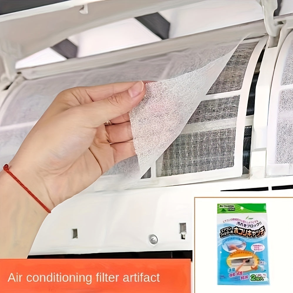 Set of 2 Dustproof Hanging Air Conditioner Filter Mats for Clean Home