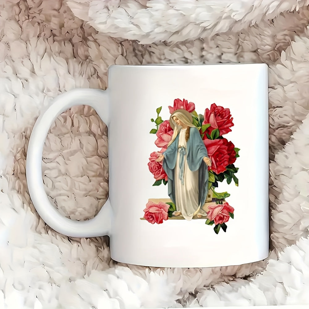 Set of 12 UV DTF Vinyl Stickers Virgin Mary Christian Designs for Coffee Mugs