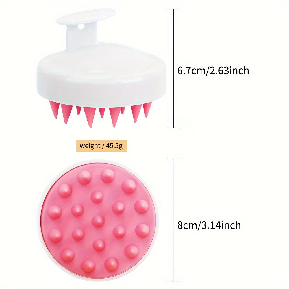 Silicone Scalp Massager and Shampoo Brush for Hair Growth Dandruff Removal Non-Electric Fragrance-Free Tool