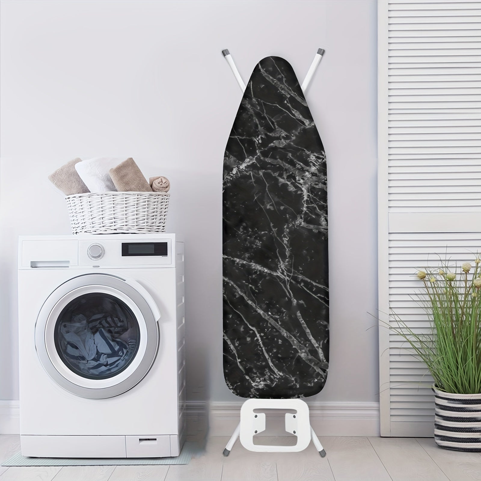 Black and White Marble Ironing Board Dust Cover Durable Stain Resistant