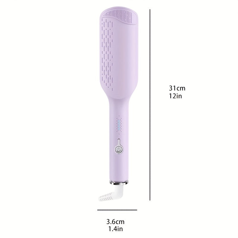 Cepillo alisador con calor de 32 mm, barril grande, iones negativos, cerámica, uso en húmedo y seco, enchufe europeo