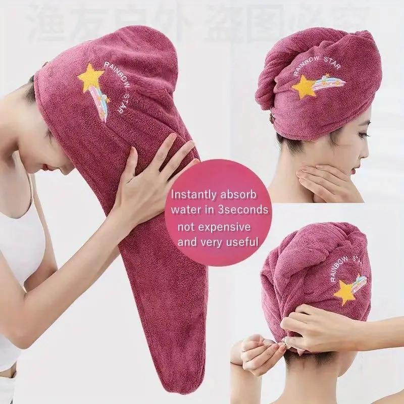 Absorbent Microfiber Hair Towel Wrap for Long Curly Thick Hair Fast Drying