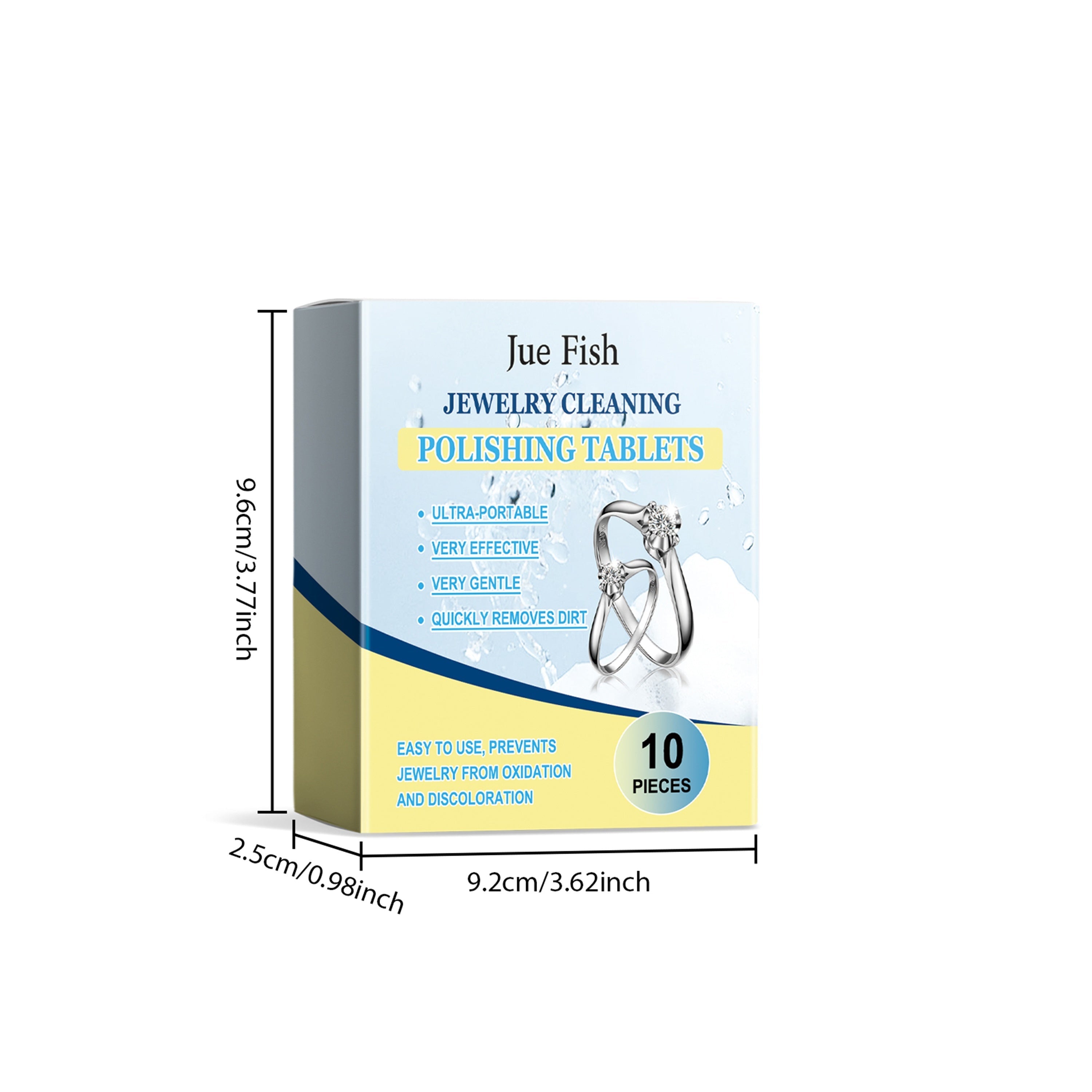 Set of 10 Jewelry Cleaning Tablets for Gold Silver Watches and Rings