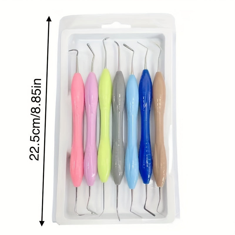 7 Colorful Stainless Steel Dental Restorative Instruments for Strong Grip Filling