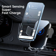 Car Mount Wireless Charger Automatic Sensing 15W Fast Charging Tempered Glass