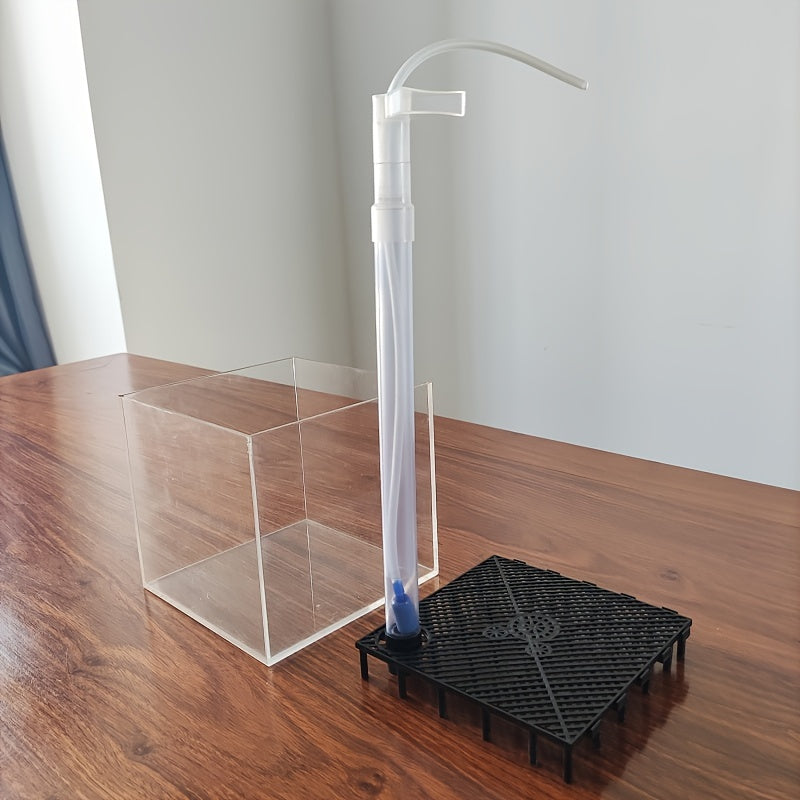 Akvarium uchun shaffof akril filtrlash tizimi, baliq va dengiz o'tlari yetishtirish uchun qum osti qutisi bilan