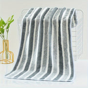 Bamboo Charcoal Bath Towel Set Includes 70x140cm Bath Towel and 35x75cm Washcloth for Adults