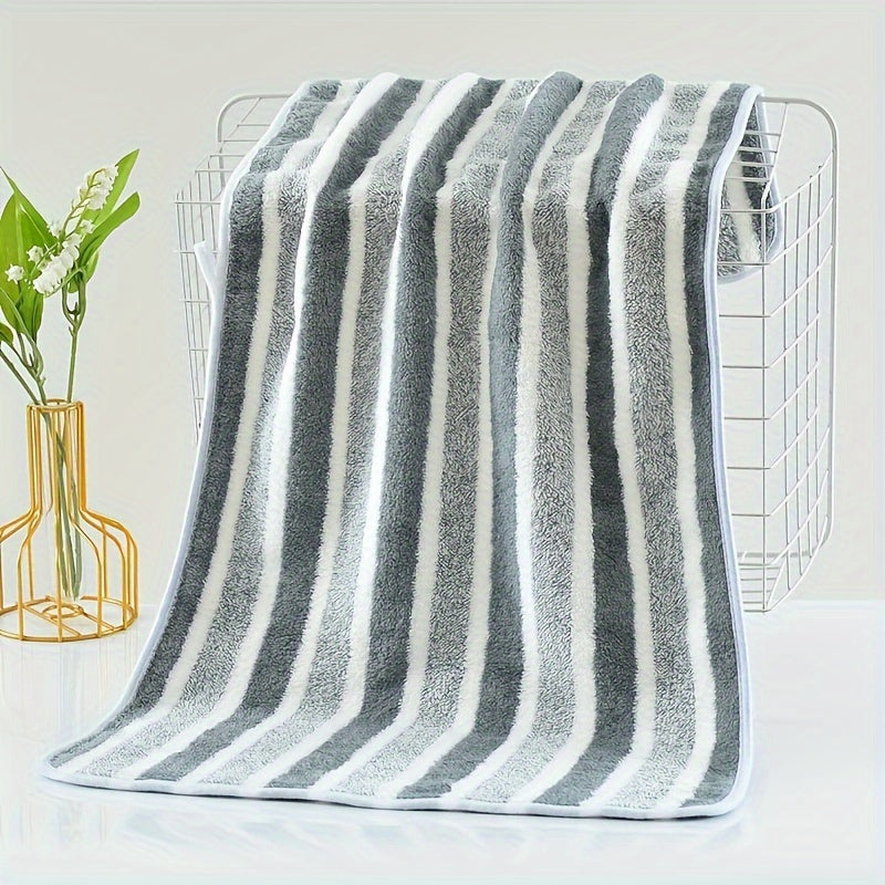 Bamboo Charcoal Bath Towel Set Includes 70x140cm Bath Towel and 35x75cm Washcloth for Adults