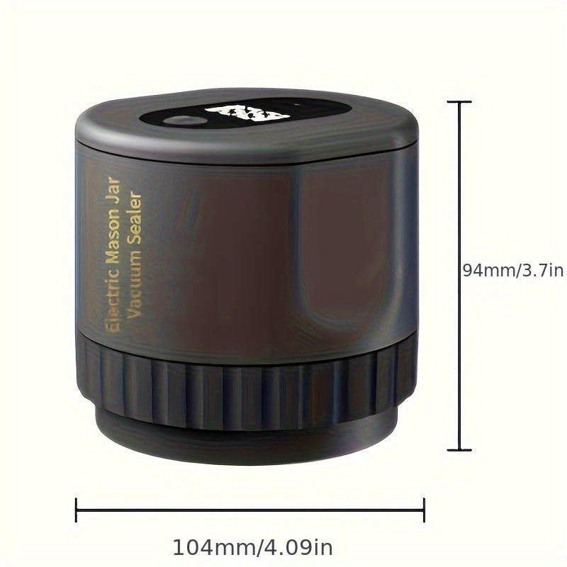 COCOBELA Elektrik Mason Jar Vacuum Sealer Auto Shut-Off bilan, Qayta to'ldiriladigan USB Batareyasi, Raqamli Ko'rsatkich, Oddiy va Keng Bo'yinli Bankalar bilan mos, Ikki qatlamli Yopish Ringi, Portativ Oziq-ovqat