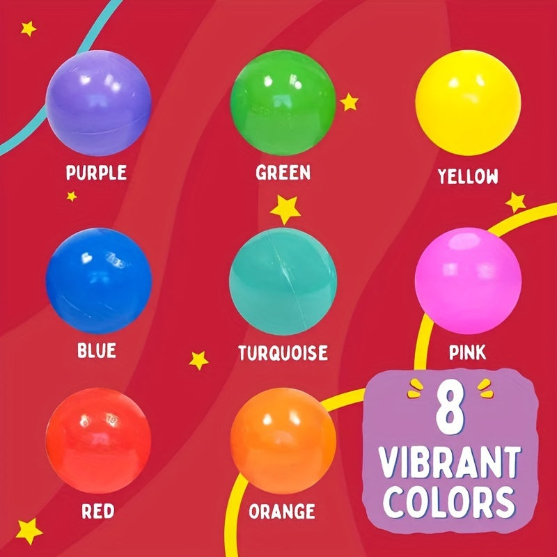 100 dona jonli okean toʻpi bolalar va kattalar uchun chidamli PE materialdan tayyorlangan aralash ranglar bilan suzish havzasi o'yinchoqlari