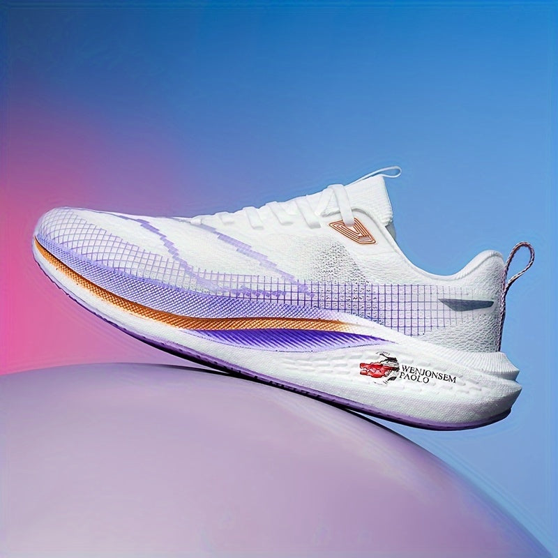 Men's Road Running Shoes Breathable Fabric Low Top Stripes Lace Lightweight Casual