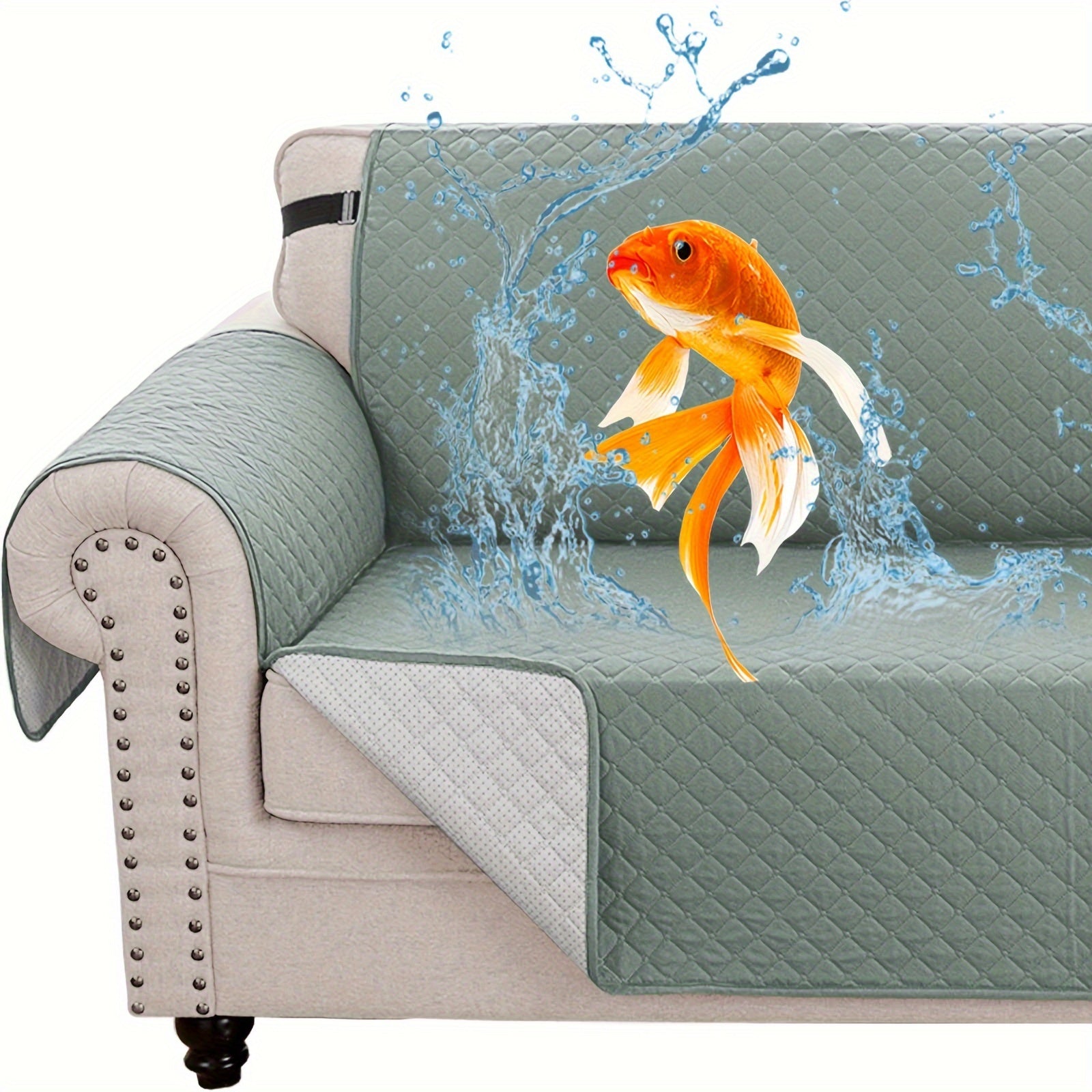 Anti-Slip Pet-Friendly Sofa Cover for Armchair, Loveseat, and Sectional in Modern Polyester