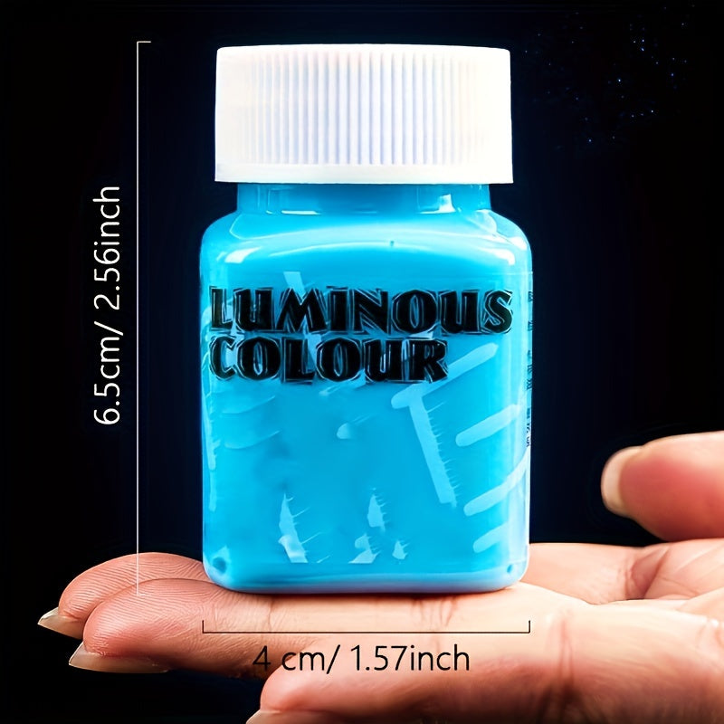 Glow-in-the-Dark Acrylic Paint 1.96oz for Crafts and Art Projects