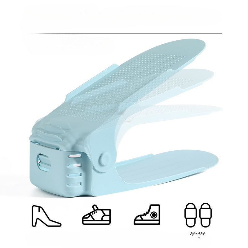 Регулируемый пластиковый органайзер для обуви, набор из 12, двухслойный, экономящий место, с вентиляцией, для прихожей, спальни, общежития