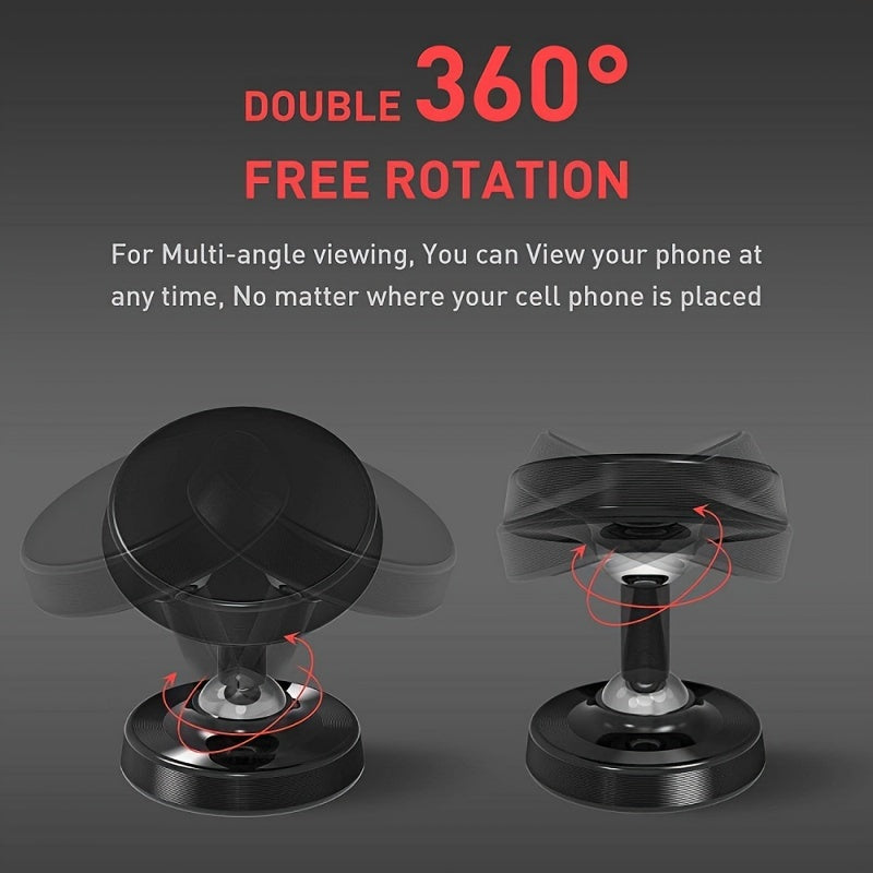 Magnetic Phone Holder for Gym and Vehicle Aluminum Alloy 360° Rotation