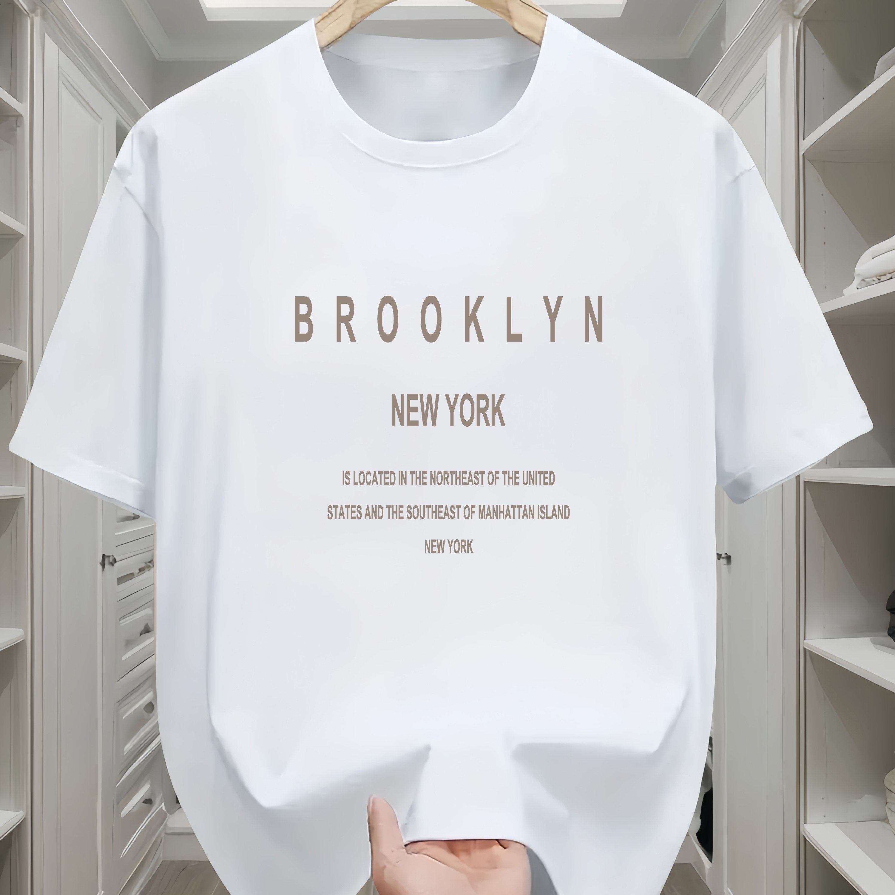 Erkaklar uchun qulay paxta T-koftasi - Geometrik naqsh, qisqa yeng, dumaloq bo'yin - Mashinada yuvish mumkin, tasodifiy va sport uslubida