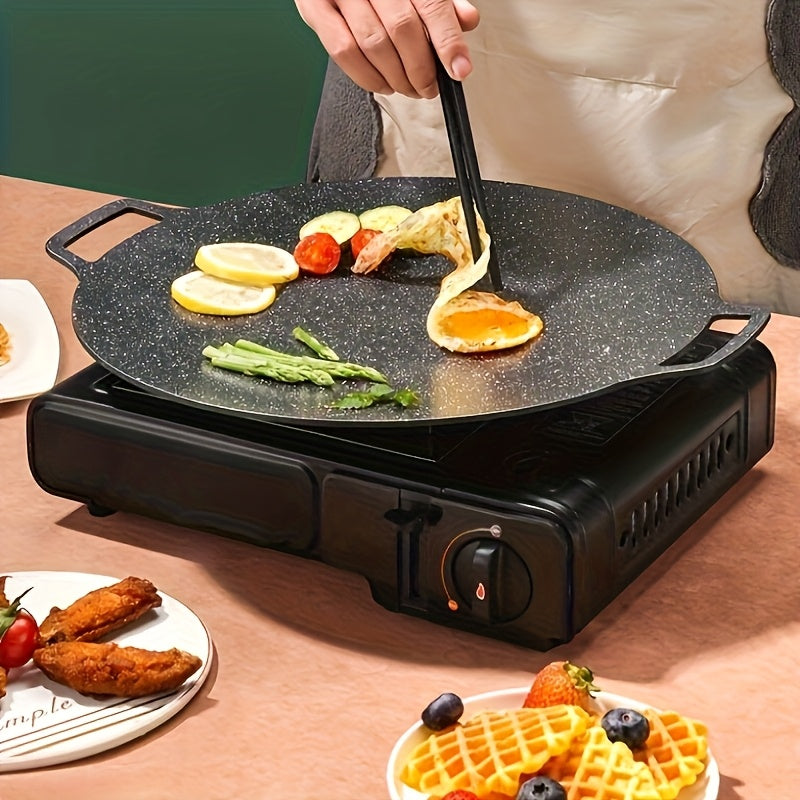 Non-Stick BBQ Grill Pan for Indoor and Outdoor Cooking Camping Picnic Healthy Meals