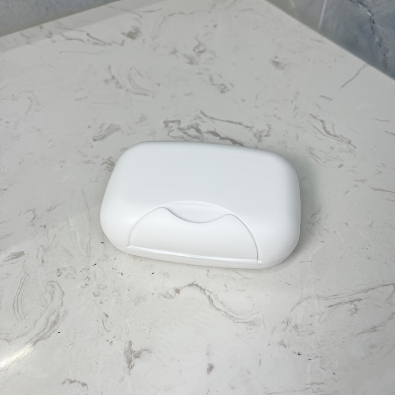 Plastic Soap Dish with Lid Travel-Friendly Bathroom Storage
