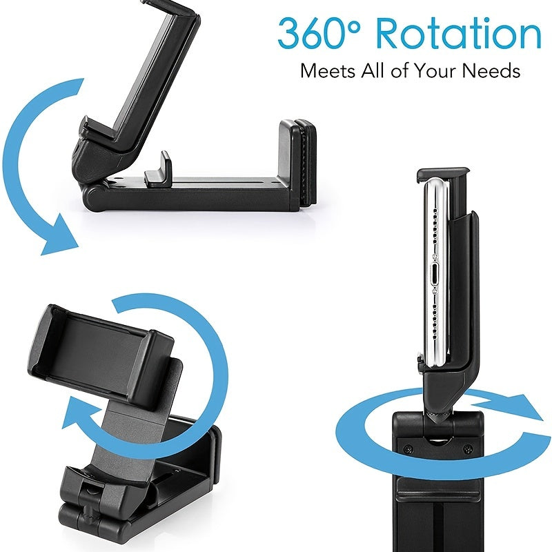 Portable Foldable Rotatable Airplane Phone Holder for Travel and Office