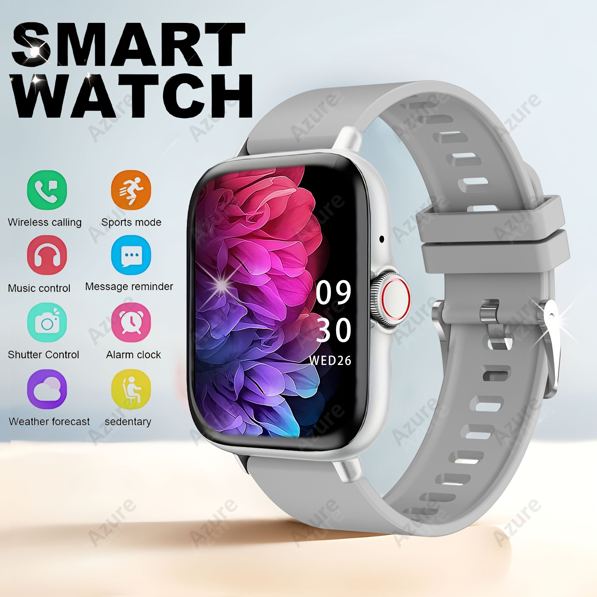 Reloj inteligente con pantalla táctil completa de 4.65cm con llamadas inalámbricas, recordatorios de texto, modos deportivos, cuerpo de metal