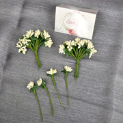 Artificial Pearl Flowers with Foam Fruits for Gift Boxes, Wreaths, Vase Decor