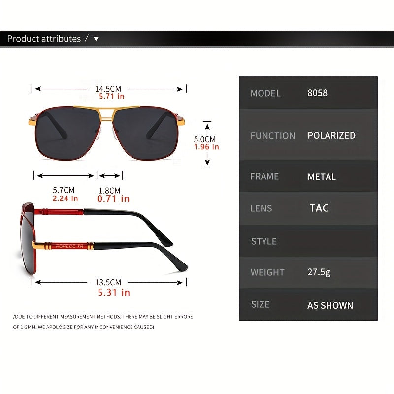 Polarized Couple Glasses for Men and Women Large Frame Driving Sunglasses for Outdoor Activities