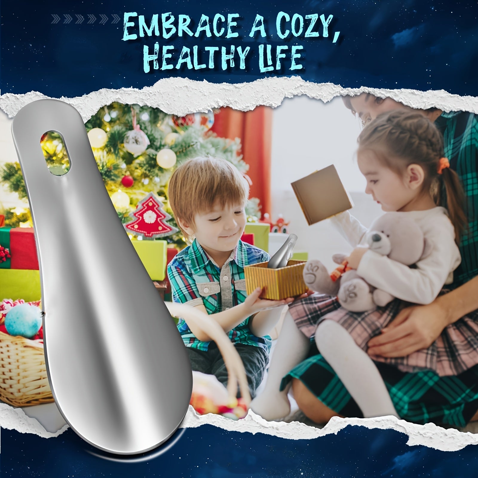 Mini Steel Shoe Horn for Men Women Kids, Travel Size 10.3cm Durable