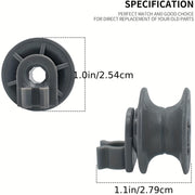 Set of 4 Plastic Upper Dishrack Roller Wheels for Dishwasher Models 4581DD9001B PS3523050