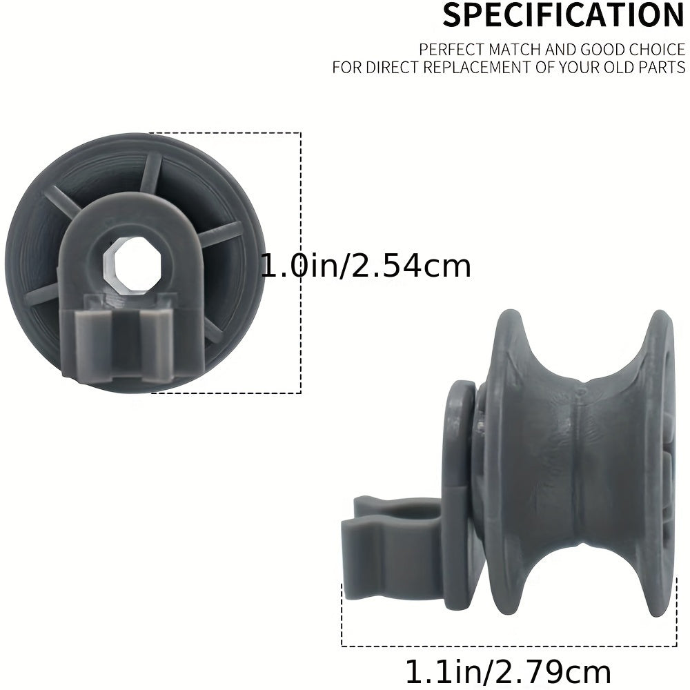 Set of 4 Plastic Upper Dishrack Roller Wheels for Dishwasher Models 4581DD9001B PS3523050