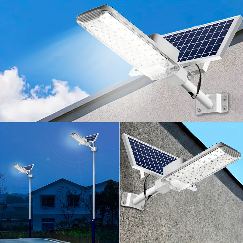 Solar Powered LED Street Light with Infrared Sensor and Remote Control for Outdoor Garden Garage
