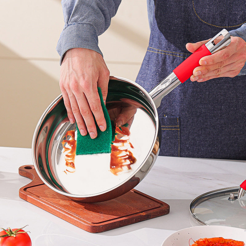 16-Piece Stainless Steel Pot Set with Silicone Handles, Large Capacity, Versatile Cookware