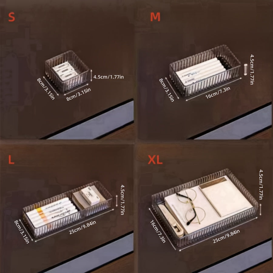Acrylic Drawer Organizer Set 3 or 6 Pieces Transparent Cosmetic and Skincare Storage