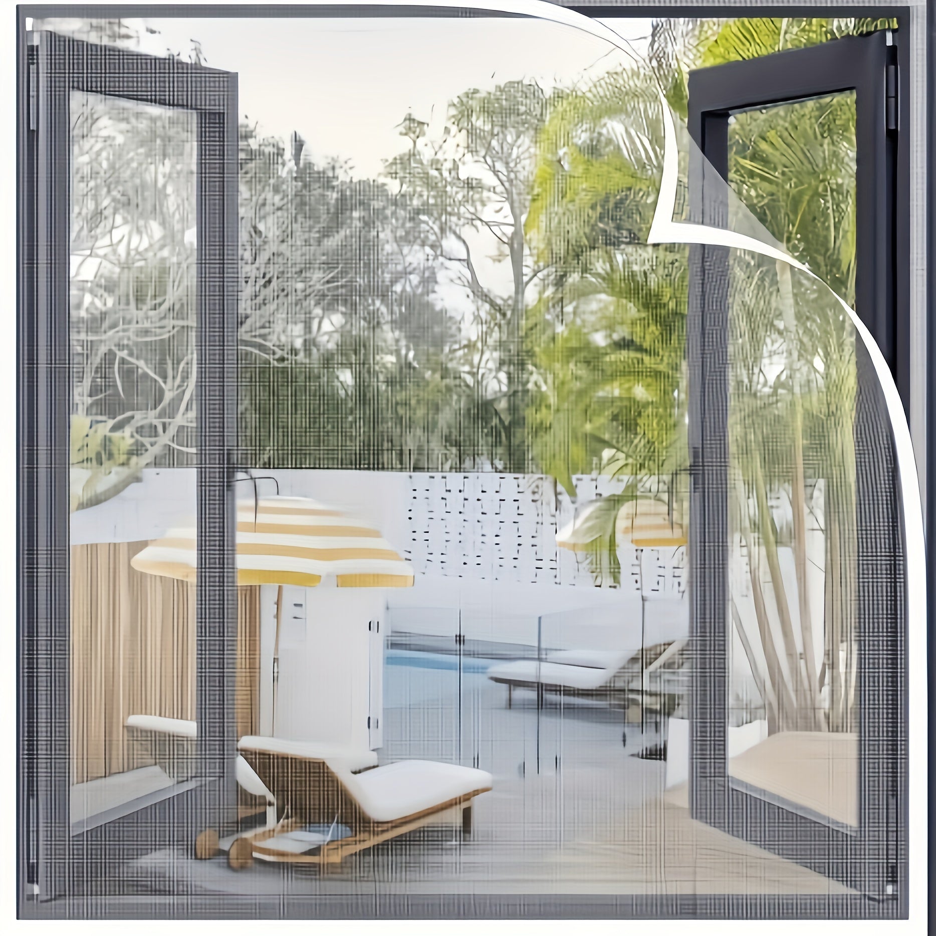 Anti-Mosquito Window Screen Waterproof Nylon Mesh for Living Room Bedroom Kitchen