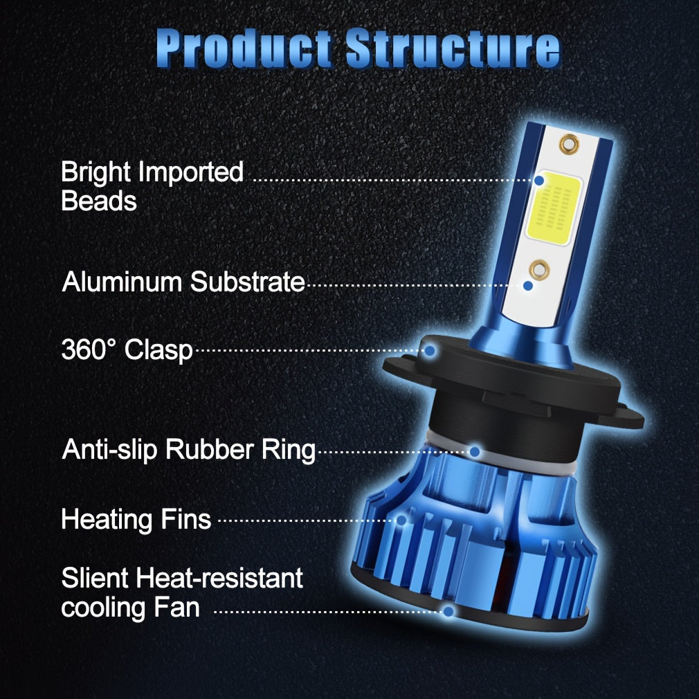 Car LED Headlight Bulbs 60W 20000LM Auto Lamp H1 H3 H4 H7 HB3 HB4