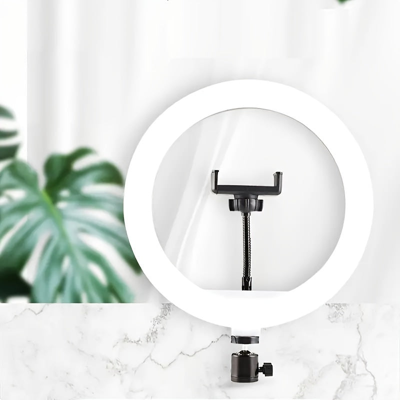 25.4cm LED Selfie Ring Light with Adjustable Stand for Live Streaming Photography and Makeup