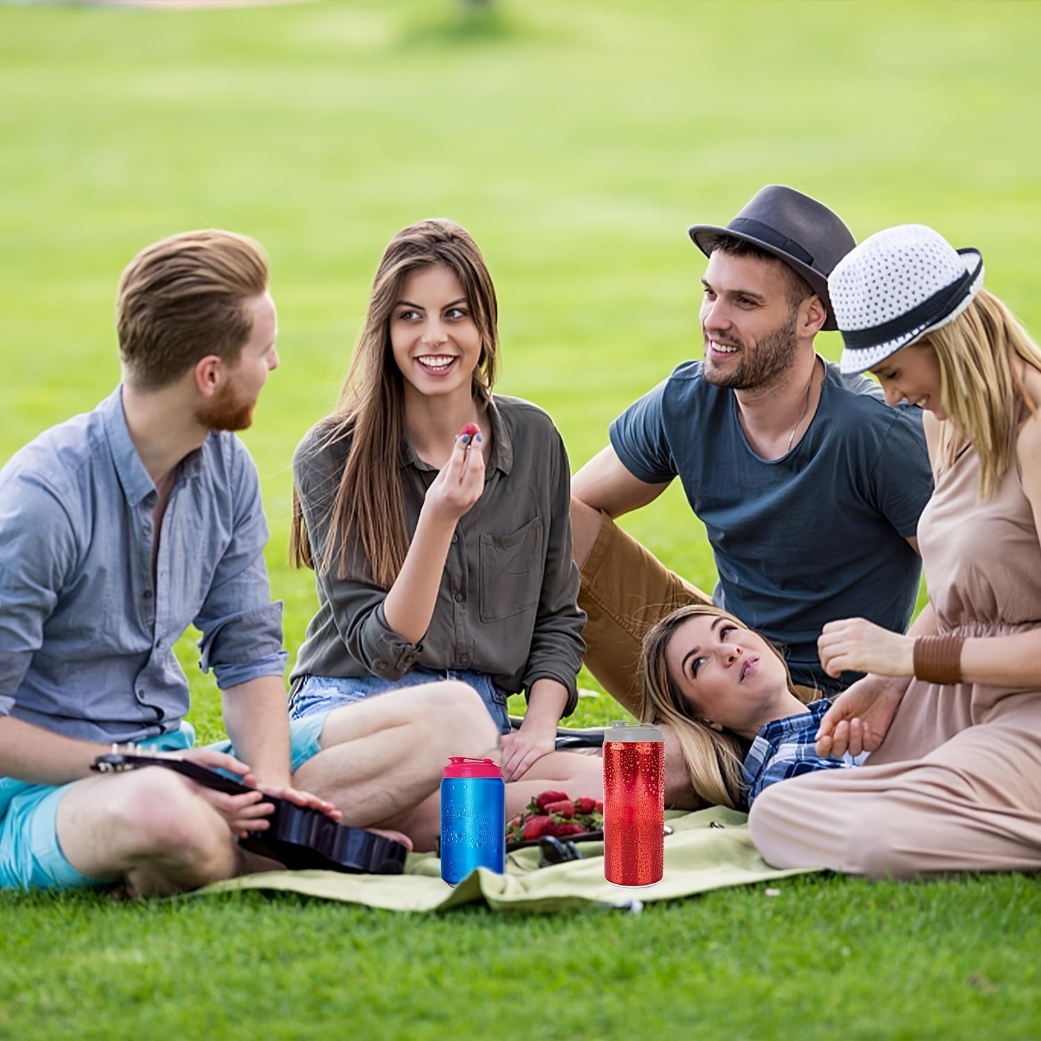 Set of 6 Silicone Can Lids Reusable BPA-Free Covers for Soft Drinks and Juice