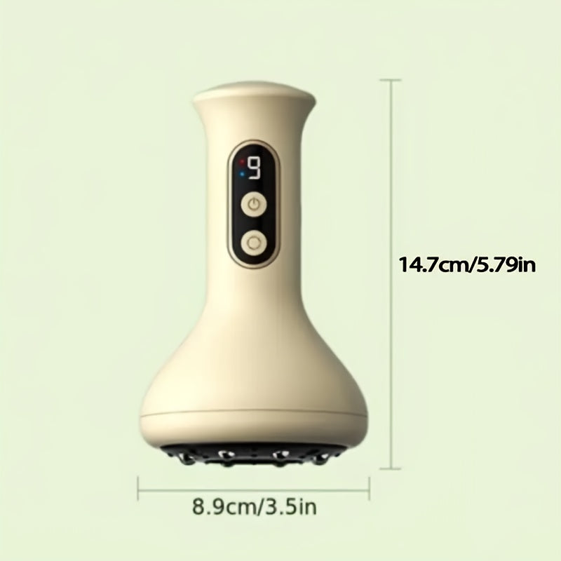 USB orqali zaryadlanadigan to'liq tanali massajer, orqa, bel va mushaklarni bo'shatish uchun sozlanadigan intensivlikka ega. Ergonomik bej dizayni, ideal tug'ilgan kun sovg'asi.