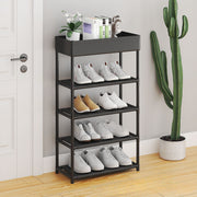 Floor Standing Shoe Rack Organizer Sturdy Plastic Space Saving Entryway Closet