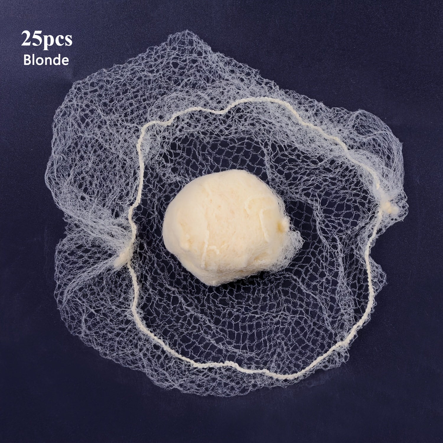 25-Pack Disposable Nylon Hairnets for Dance and Performance with Elastic Edge Mesh