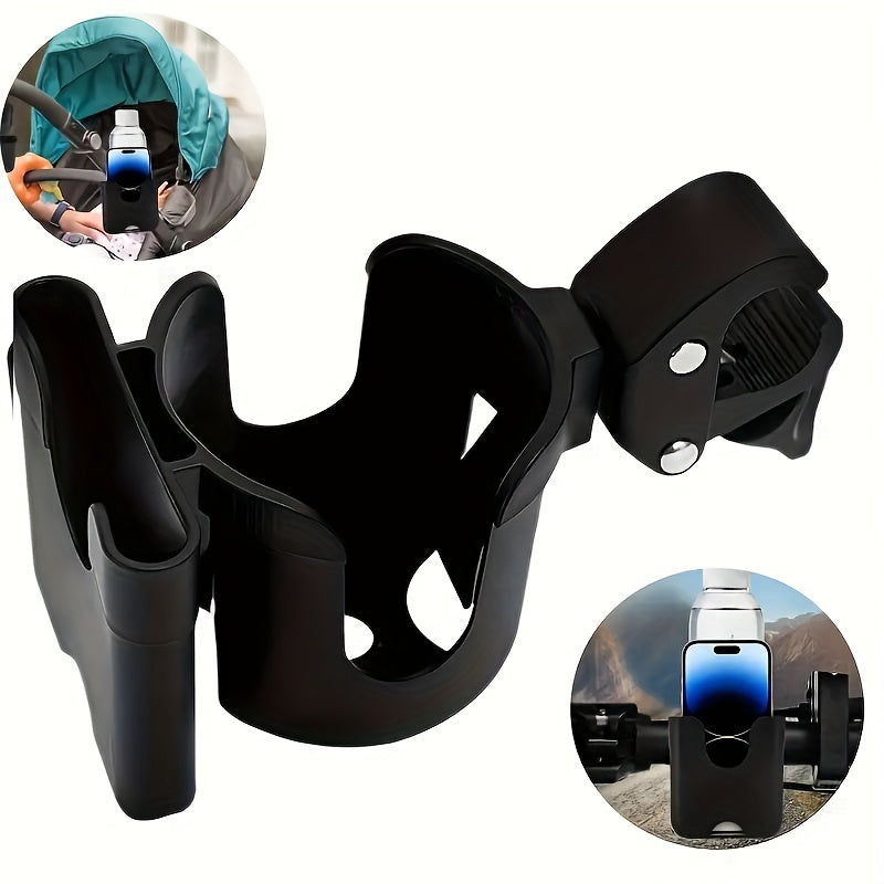 Universal Stroller Cup Holder with Phone Holder for Bikes Wheelchairs and Walkers