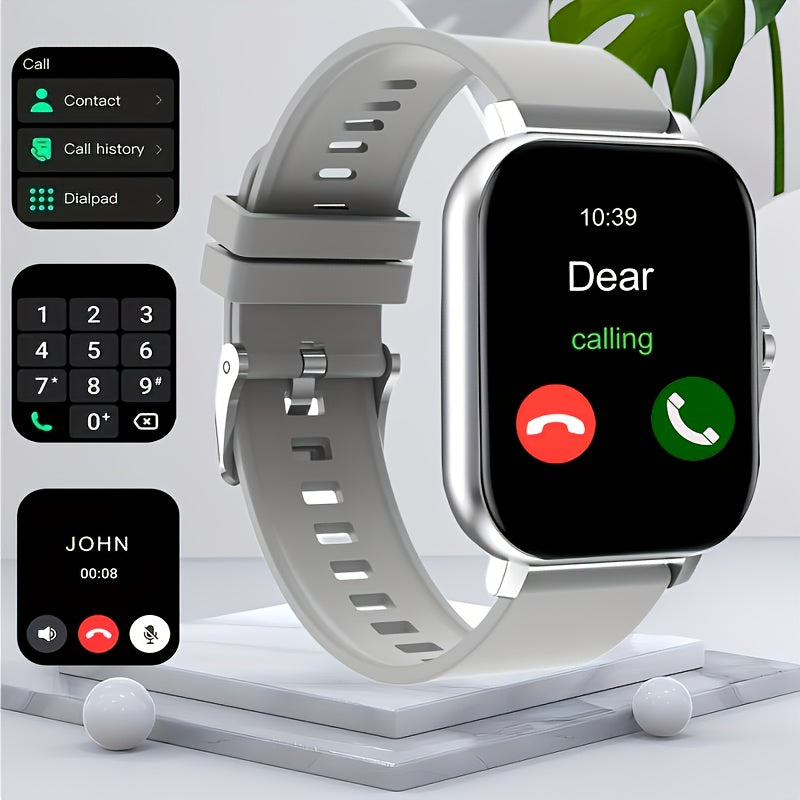 Smartwatch for Men and Women Zinc Alloy Wireless Calls Fitness Monitoring USB Rechargeable