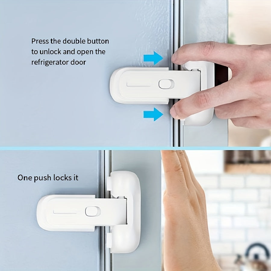 Child Safety Refrigerator Door Lock Non-Toxic Plastic Childproof Latch