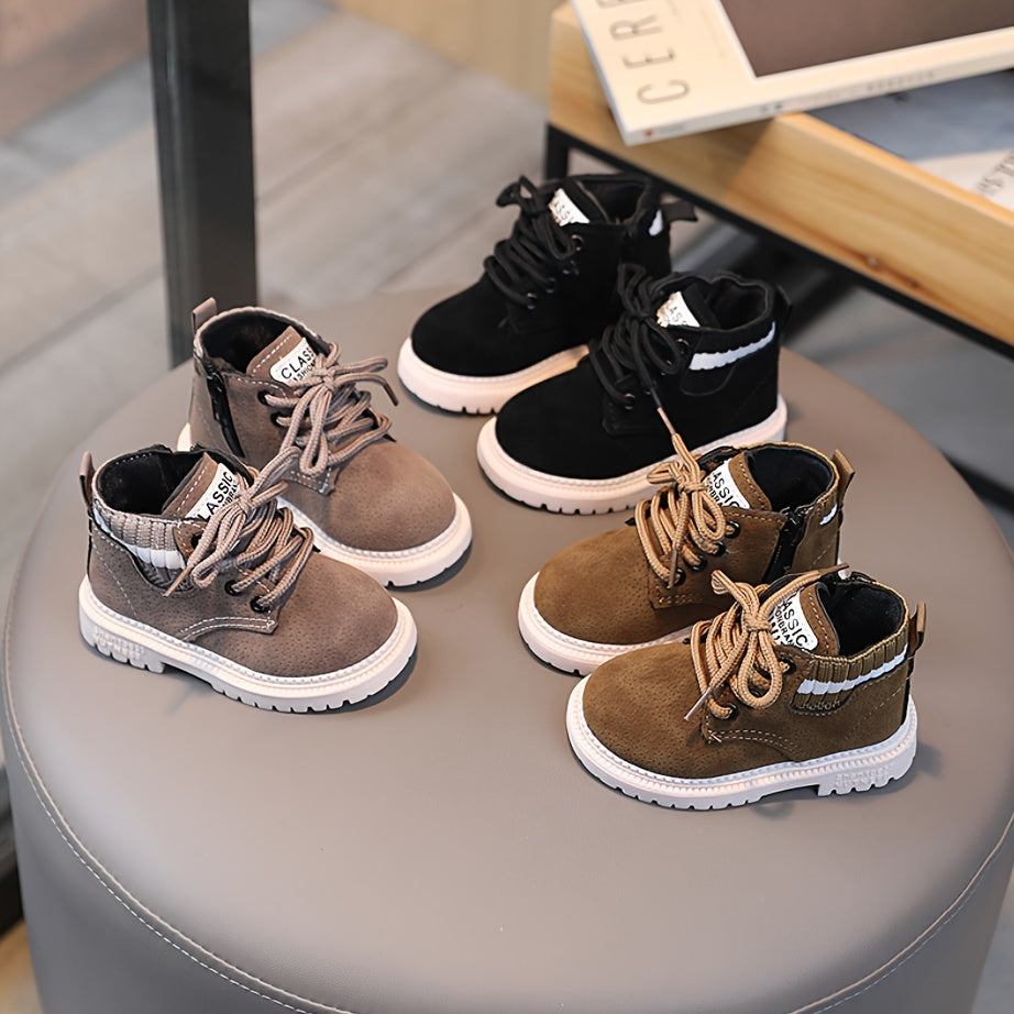 Boys Non-Slip Zipper Boots for Spring and Winter Casual Comfortable Stylish