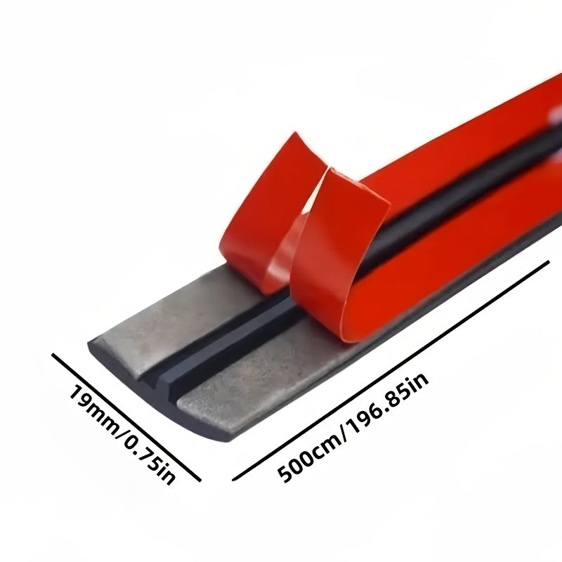 Car Sunroof T-Seal Strip Self-Adhesive Leakproof Noise-Reducing 196.85 Inch
