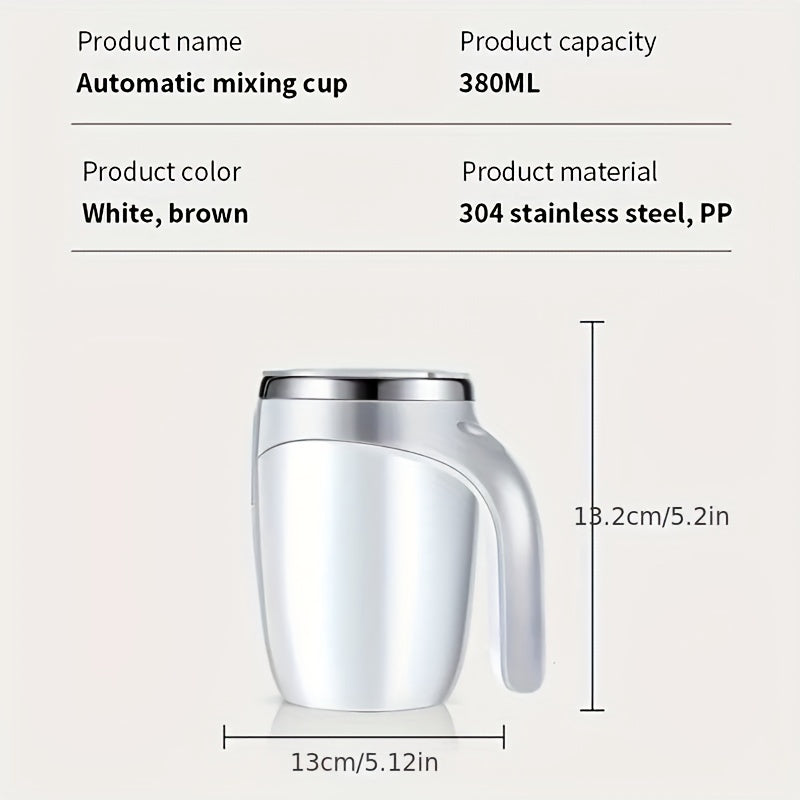 Automatic Magnetic Stirring Travel Mug Stainless Steel Coffee Cup with Rotating Magnet