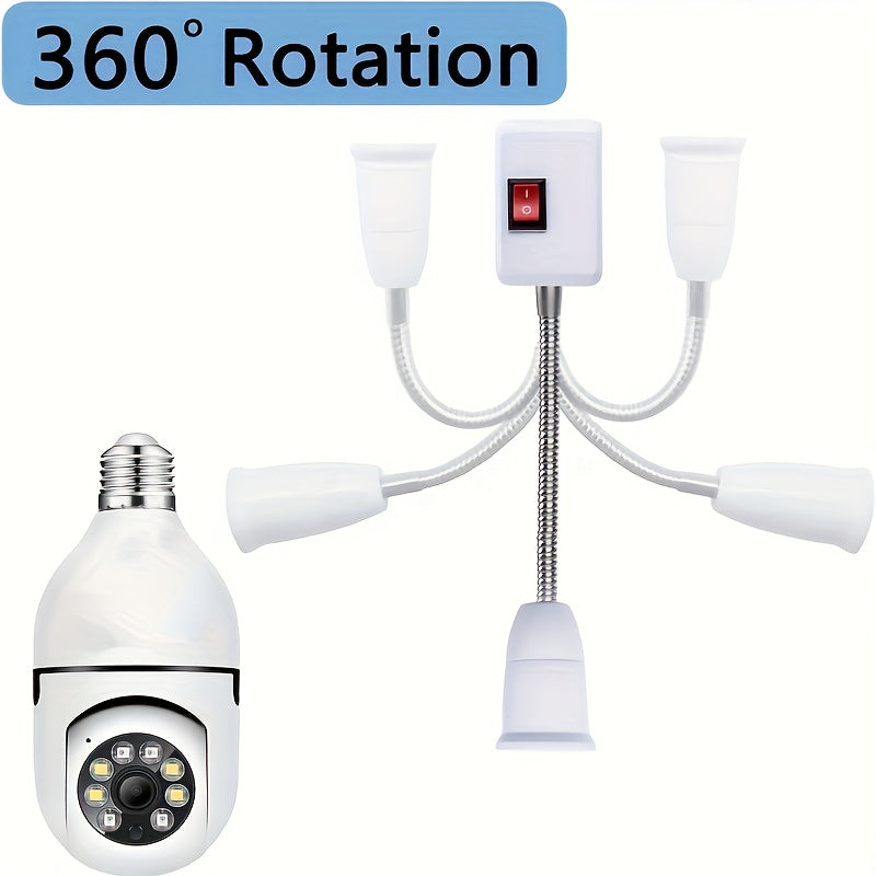 E27 to EU Plug Wall Lamp Adapter with Switch for Festivals 220-240V AC